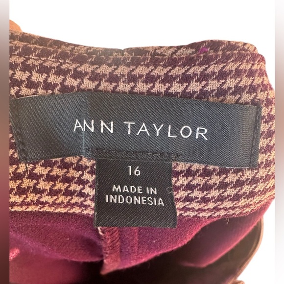 Ann Taylor Houndstooth Dress Pants Size 16 - Picture 5 of 6